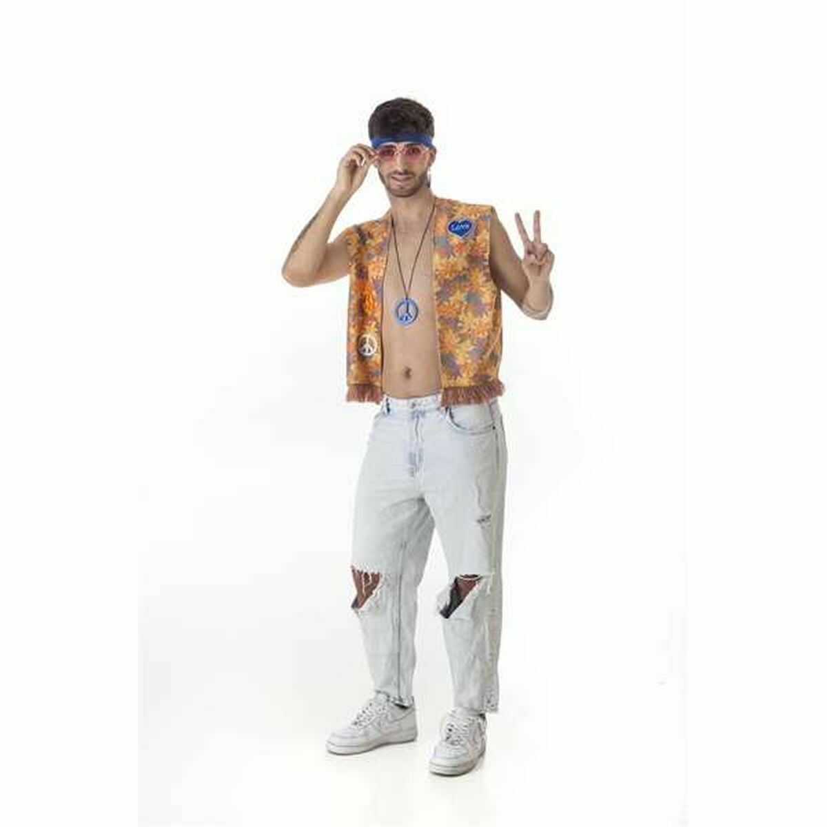 Αποκριάτικη Στολή για Ενήλικες Hippie (2 Τεμάχια) Αποκριάτικη Στολή για Ενήλικες Hippie (2 Τεμάχια)