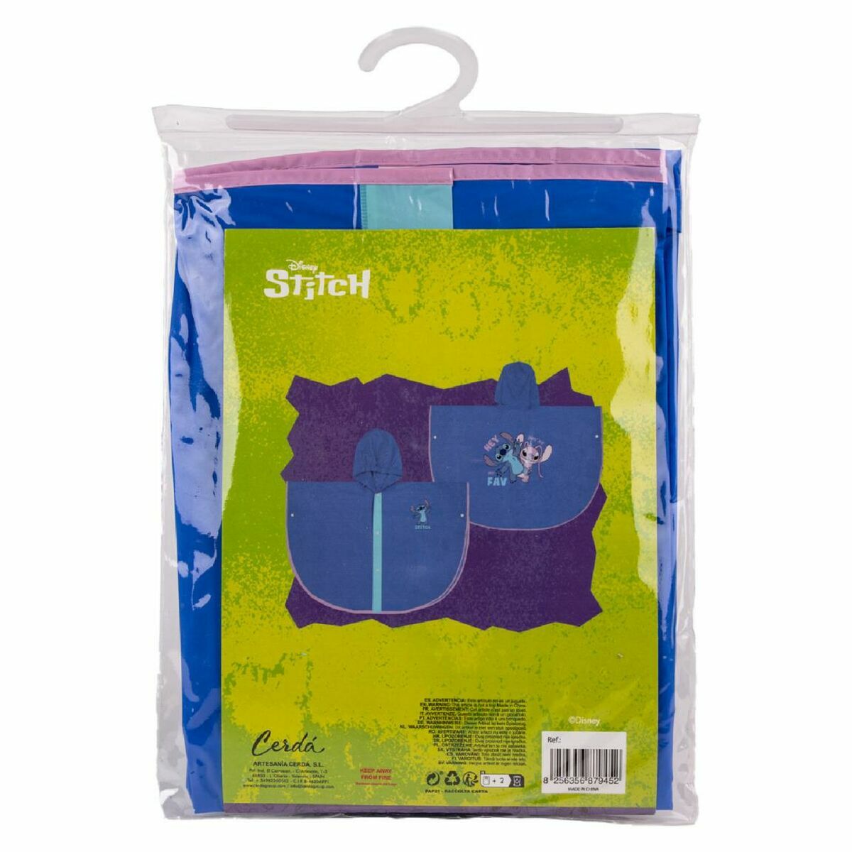 Αδιάβροχο με Κουκούλα Stitch Μπλε Αδιάβροχο με Κουκούλα Stitch Μπλε