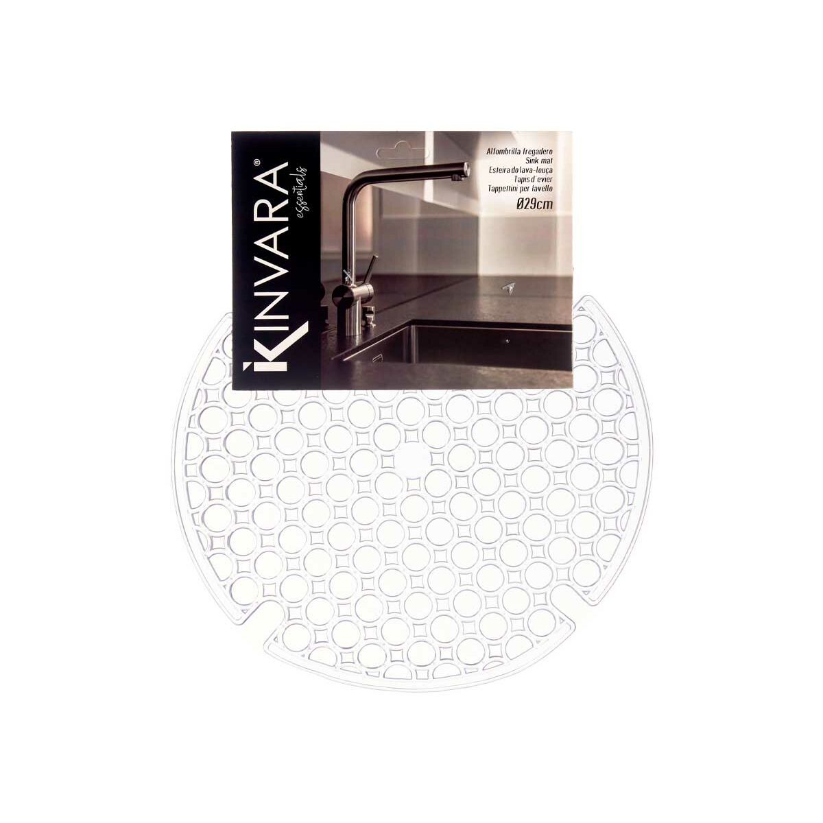 Αντιολισθητικό χαλί Kinvara 29100272 Διαφανές Πλαστική ύλη 29 x 0,1 x 29 cm Νεροχύτη (12 Μονάδες) Αντιολισθητικό χαλί Kinvara 29100272 Διαφανές Πλαστική ύλη 29 x 0,1 x 29 cm Νεροχύτη (12 Μονάδες)