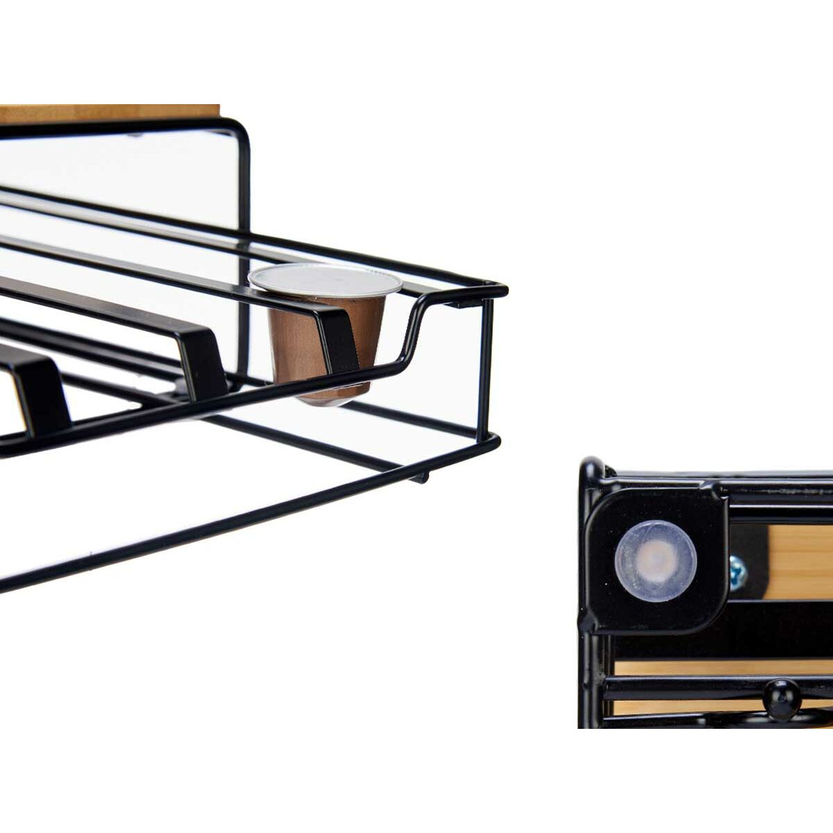 Διοργανωτής Κάψουλες Καφέ Kinvara W6358S-B NESPRESSO L Καφέ Μαύρο Μέταλλο Bamboo 21 x 57 x 8,5 cm Διοργανωτής Κάψουλες Καφέ Kinvara W6358S-B NESPRESSO L Καφέ Μαύρο Μέταλλο Bamboo 21 x 57 x 8,5 cm