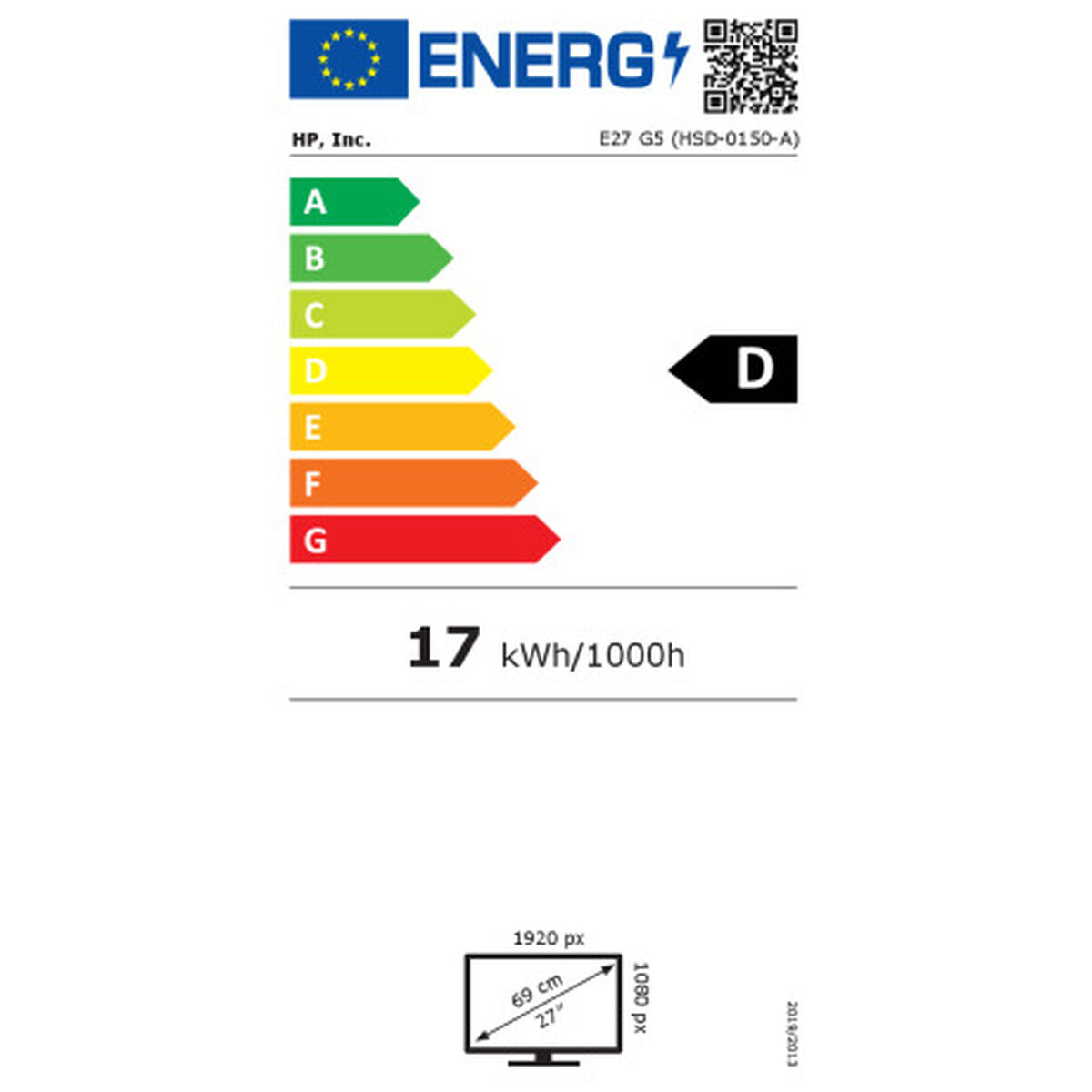 Οθόνη HP E27 G5 Full HD 27 Οθόνη HP E27 G5 Full HD 27