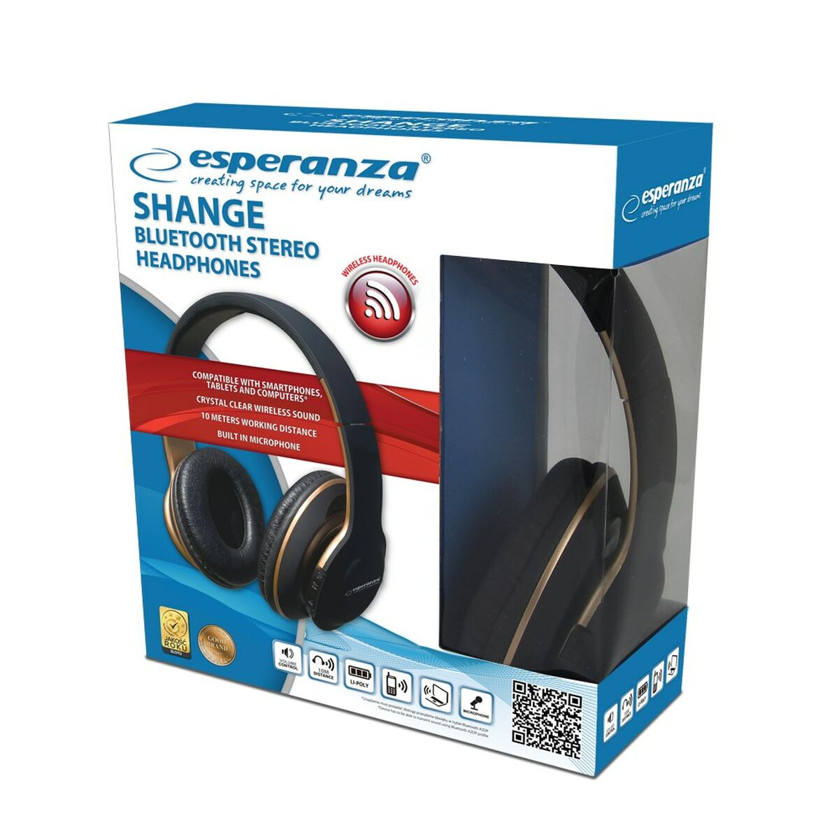Bluetooth Ακουστικά με Μικρόφωνο Esperanza EH220 Μαύρο Bluetooth Ακουστικά με Μικρόφωνο Esperanza EH220 Μαύρο