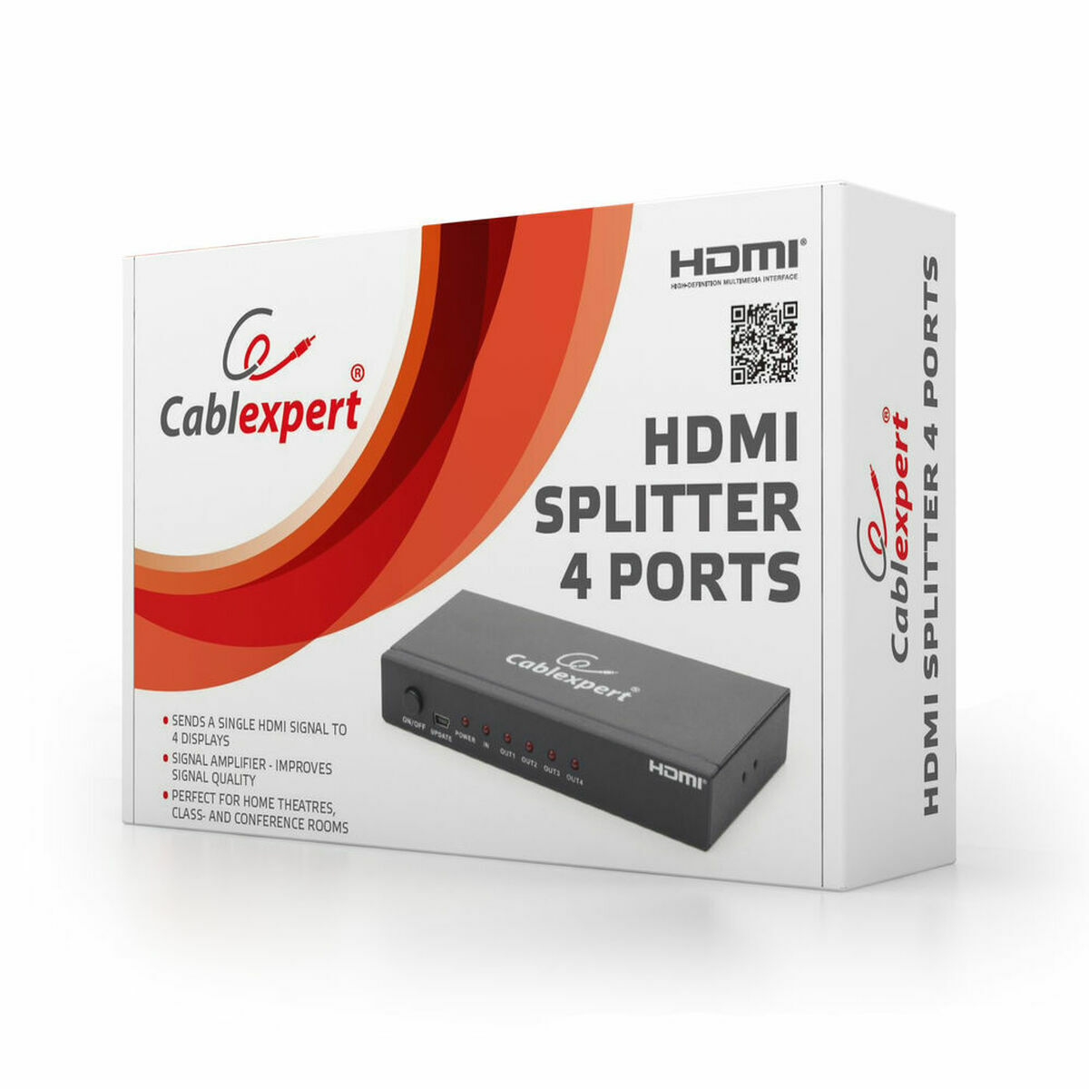 Splitter GEMBIRD DSP-4PH4-02 Μαύρο Splitter GEMBIRD DSP-4PH4-02 Μαύρο