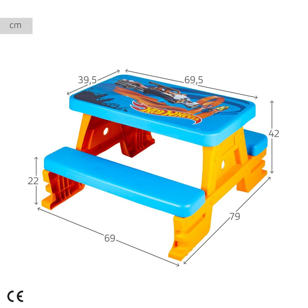 Sετ απο ΠαιδικόTραπέζι και Pongotodo Hot Wheels Μπλε Πορτοκαλί Πλαστική ύλη 69 x 42 x 79 cm Sετ απο ΠαιδικόTραπέζι και Pongotodo Hot Wheels Μπλε Πορτοκαλί Πλαστική ύλη 69 x 42 x 79 cm