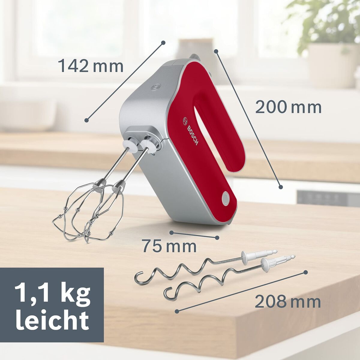 Μπλέντερ/Μίξερ ζαχαροπλαστικής BOSCH MFQ40303 Κόκκινο 500 W Μπλέντερ/Μίξερ ζαχαροπλαστικής BOSCH MFQ40303 Κόκκινο 500 W