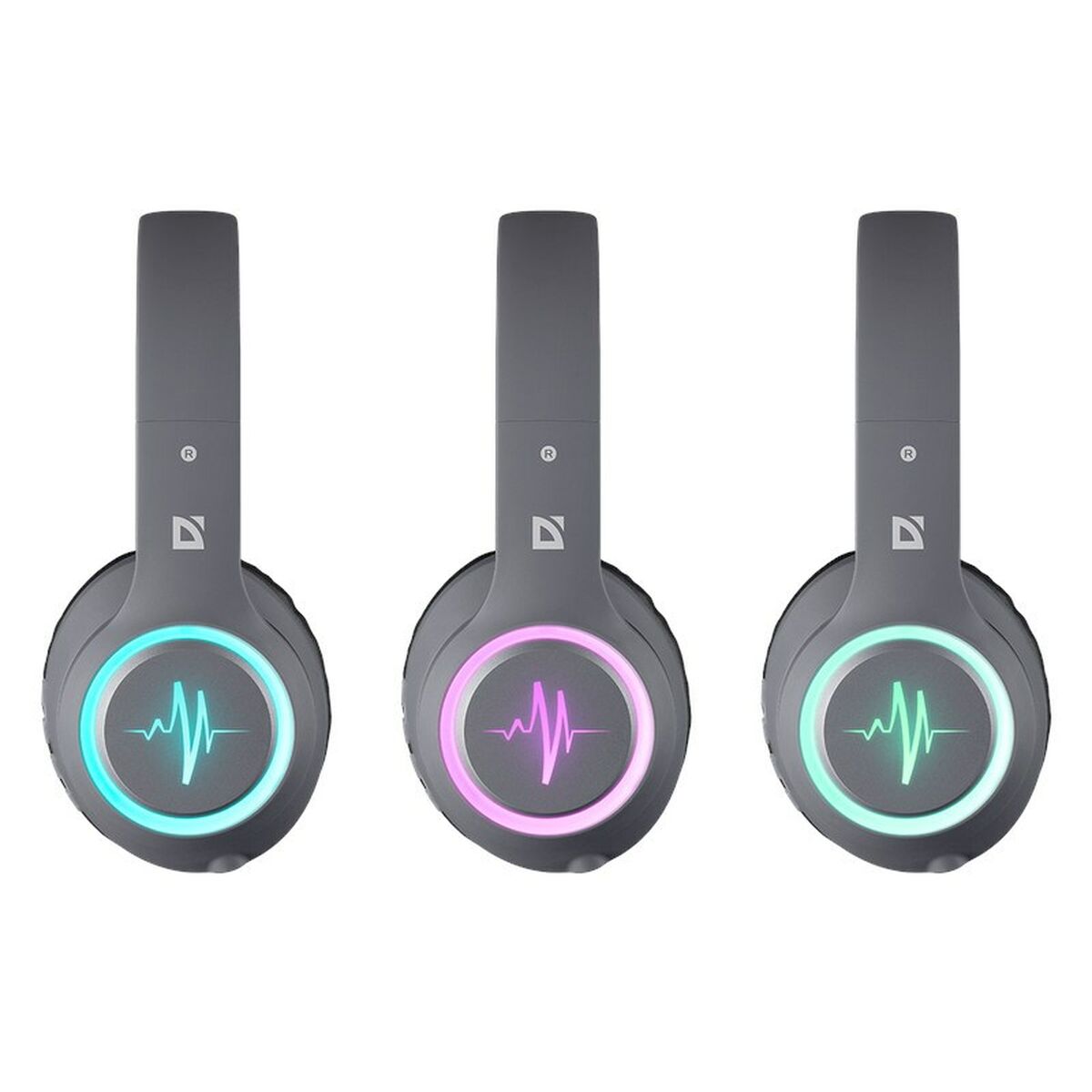 Bluetooth Ακουστικά με Μικρόφωνο Defender FREEMOTION B571 LED Γκρι Bluetooth Ακουστικά με Μικρόφωνο Defender FREEMOTION B571 LED Γκρι