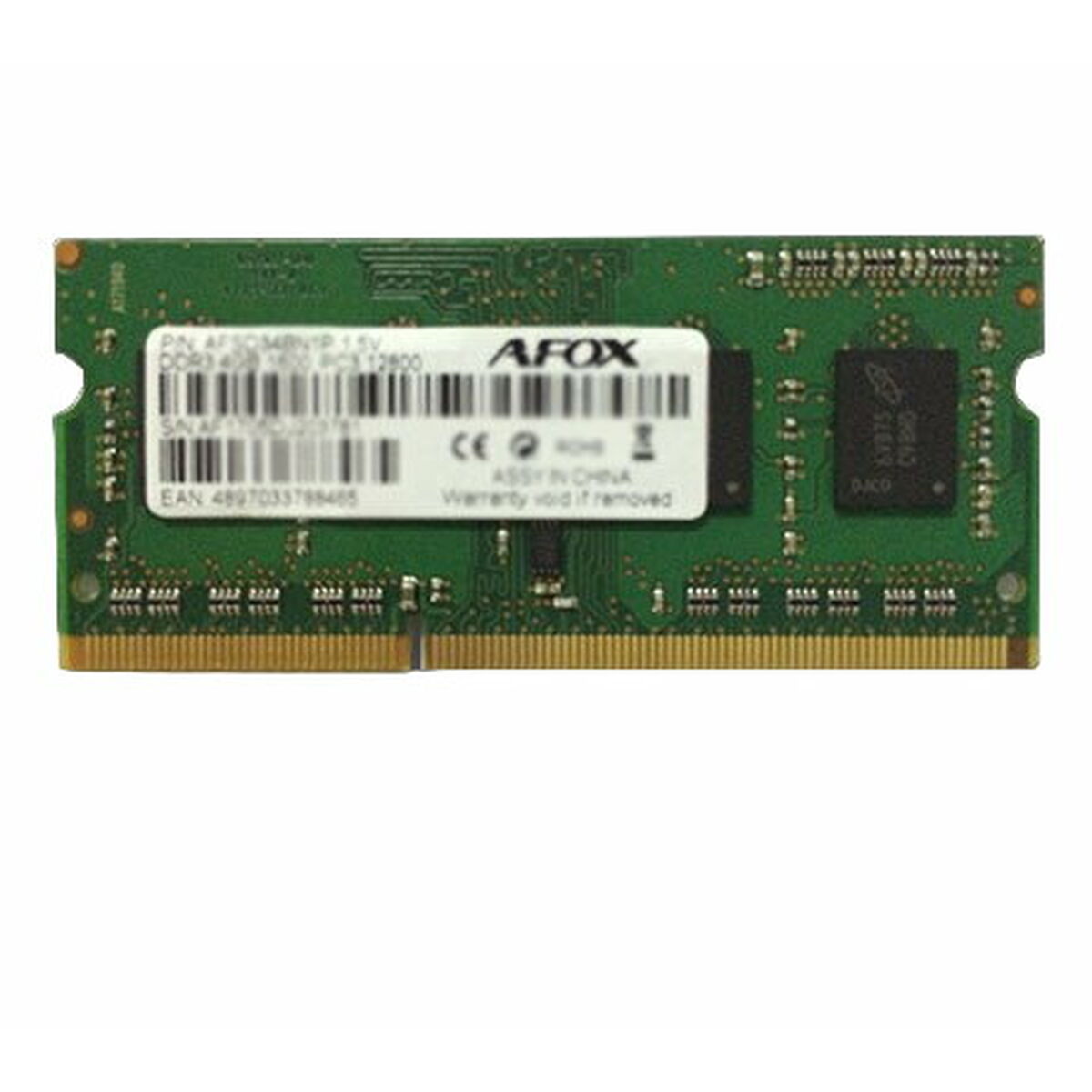 Μνήμη RAM Afox AFSD38AK1L DDR3 8 GB Μνήμη RAM Afox AFSD38AK1L DDR3 8 GB