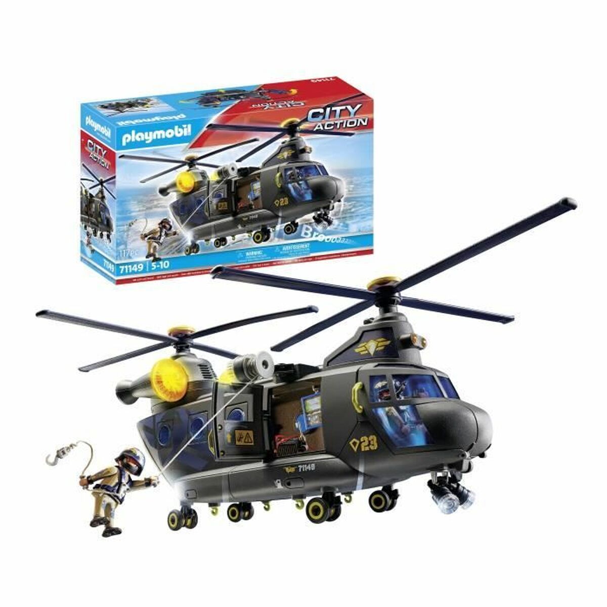 Σετ παιχνιδιών Playmobil Police Plane City Action Πλαστική ύλη (Δωρεάν Μεταφορικά)