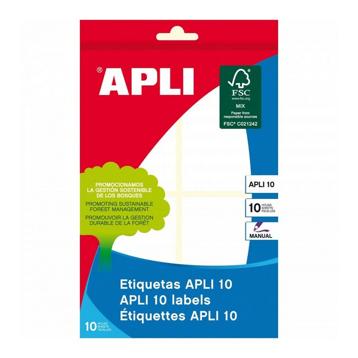 Ετικέτες Apli 10 120 Τεμάχια Λευκό 10 Φύλλα 36 x 40 mm (x10) Ετικέτες Apli 10 120 Τεμάχια Λευκό 10 Φύλλα 36 x 40 mm (x10)