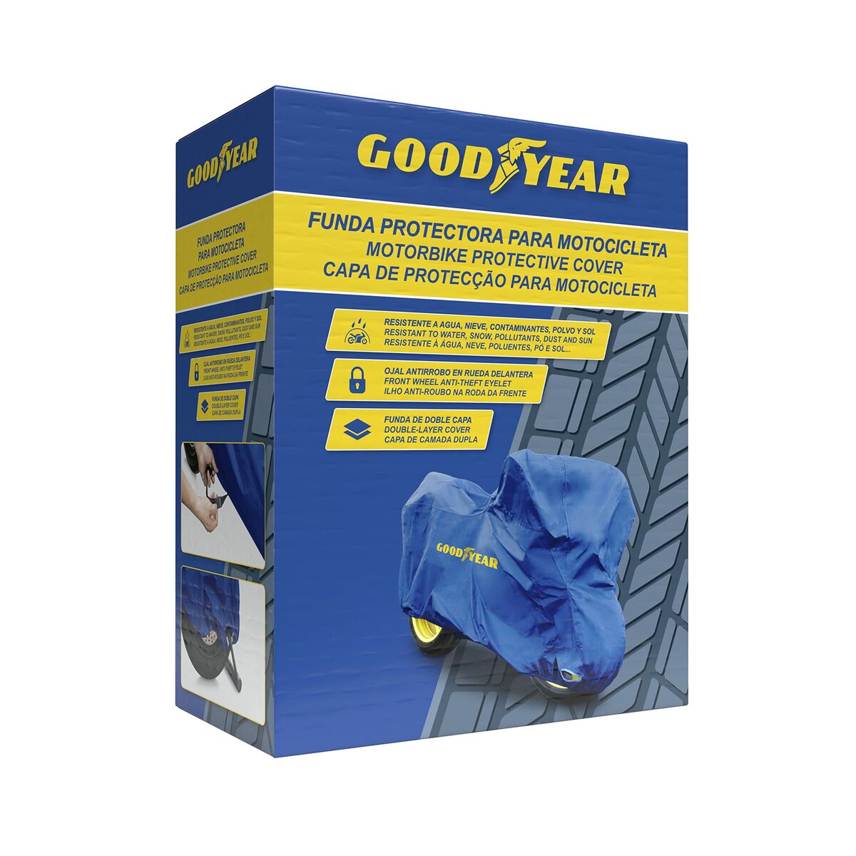 Κάλυμμα Μοτοσυκλέτας Goodyear GOD7023 XXL Μπλε Κάλυμμα Μοτοσυκλέτας Goodyear GOD7023 XXL Μπλε