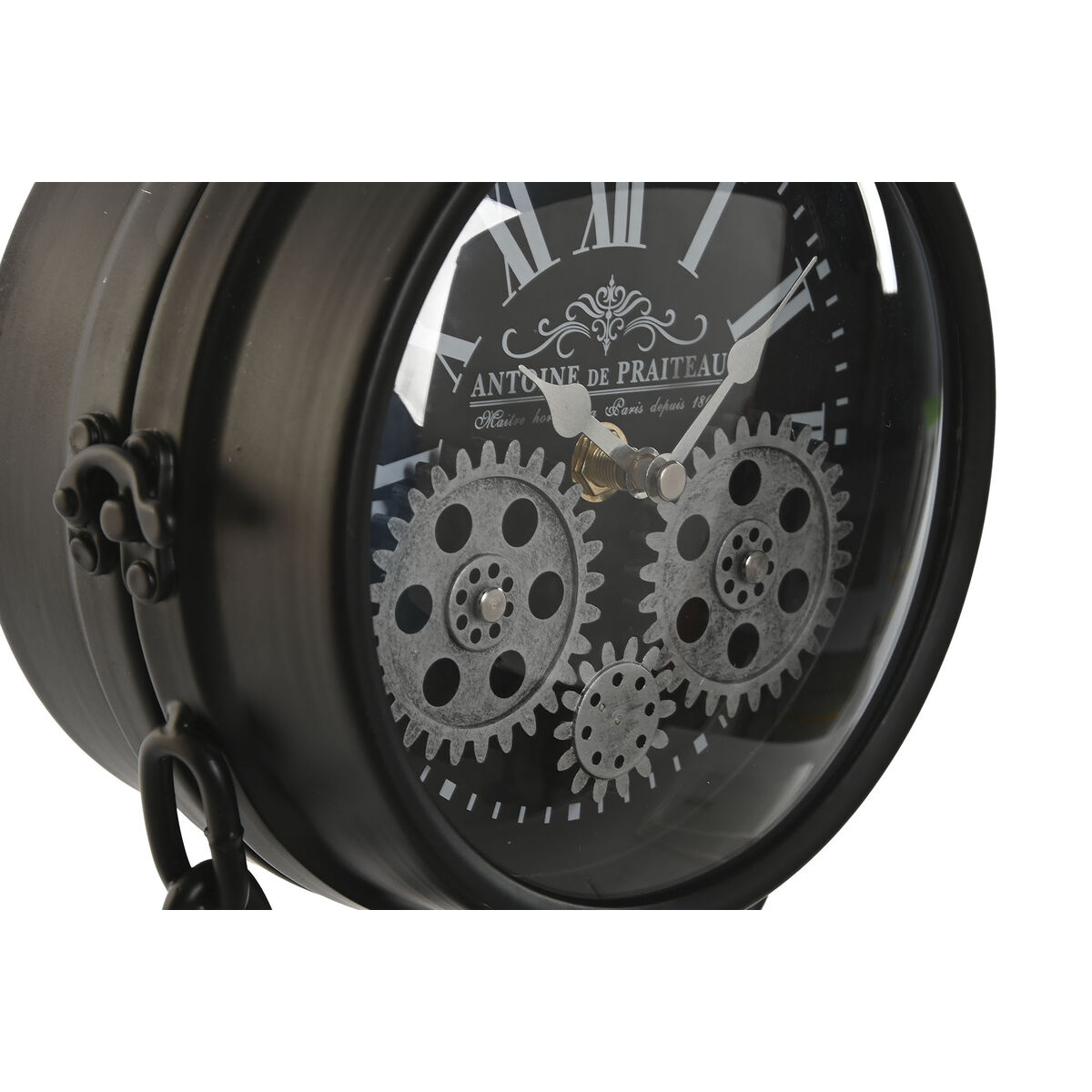 Bordklokke Home ESPRIT Μαύρο Ασημί Μέταλλο Κρυστάλλινο 18 x 17 x 33 cm Bordklokke Home ESPRIT Μαύρο Ασημί Μέταλλο Κρυστάλλινο 18 x 17 x 33 cm