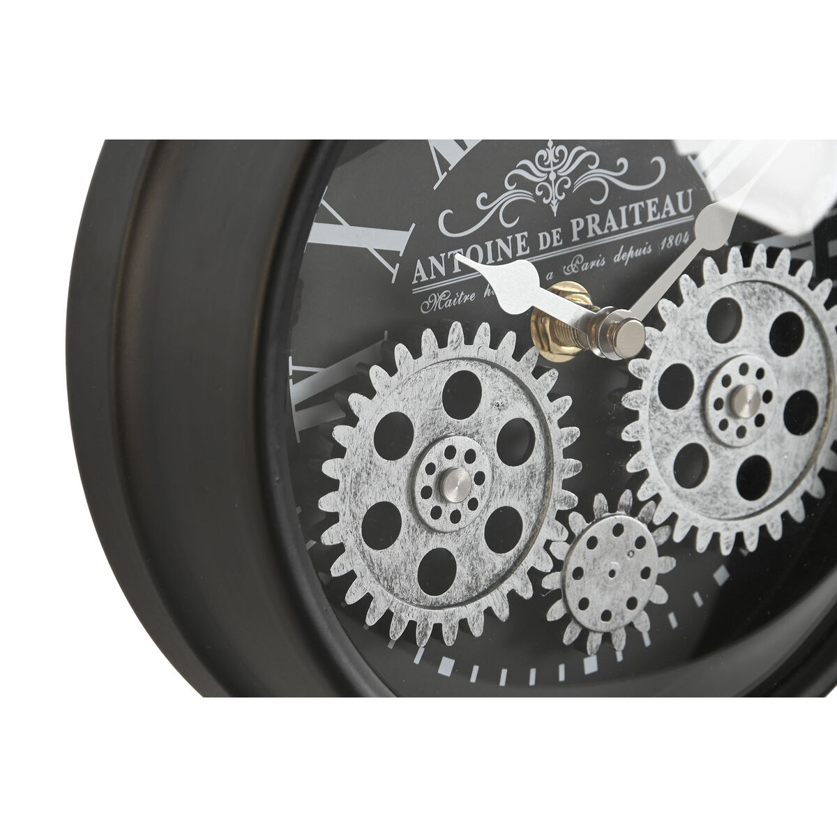 Bordklokke Home ESPRIT Μαύρο Ασημί Μέταλλο Κρυστάλλινο 16,5 x 11 x 21 cm Bordklokke Home ESPRIT Μαύρο Ασημί Μέταλλο Κρυστάλλινο 16,5 x 11 x 21 cm