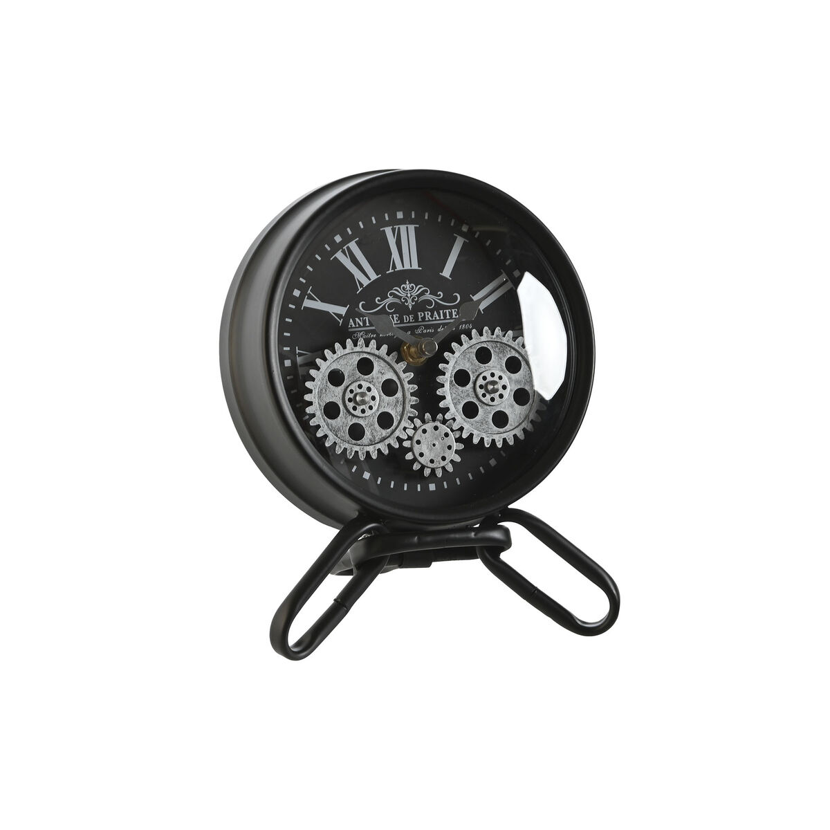Bordklokke Home ESPRIT Μαύρο Ασημί Μέταλλο Κρυστάλλινο 16,5 x 11 x 21 cm Bordklokke Home ESPRIT Μαύρο Ασημί Μέταλλο Κρυστάλλινο 16,5 x 11 x 21 cm