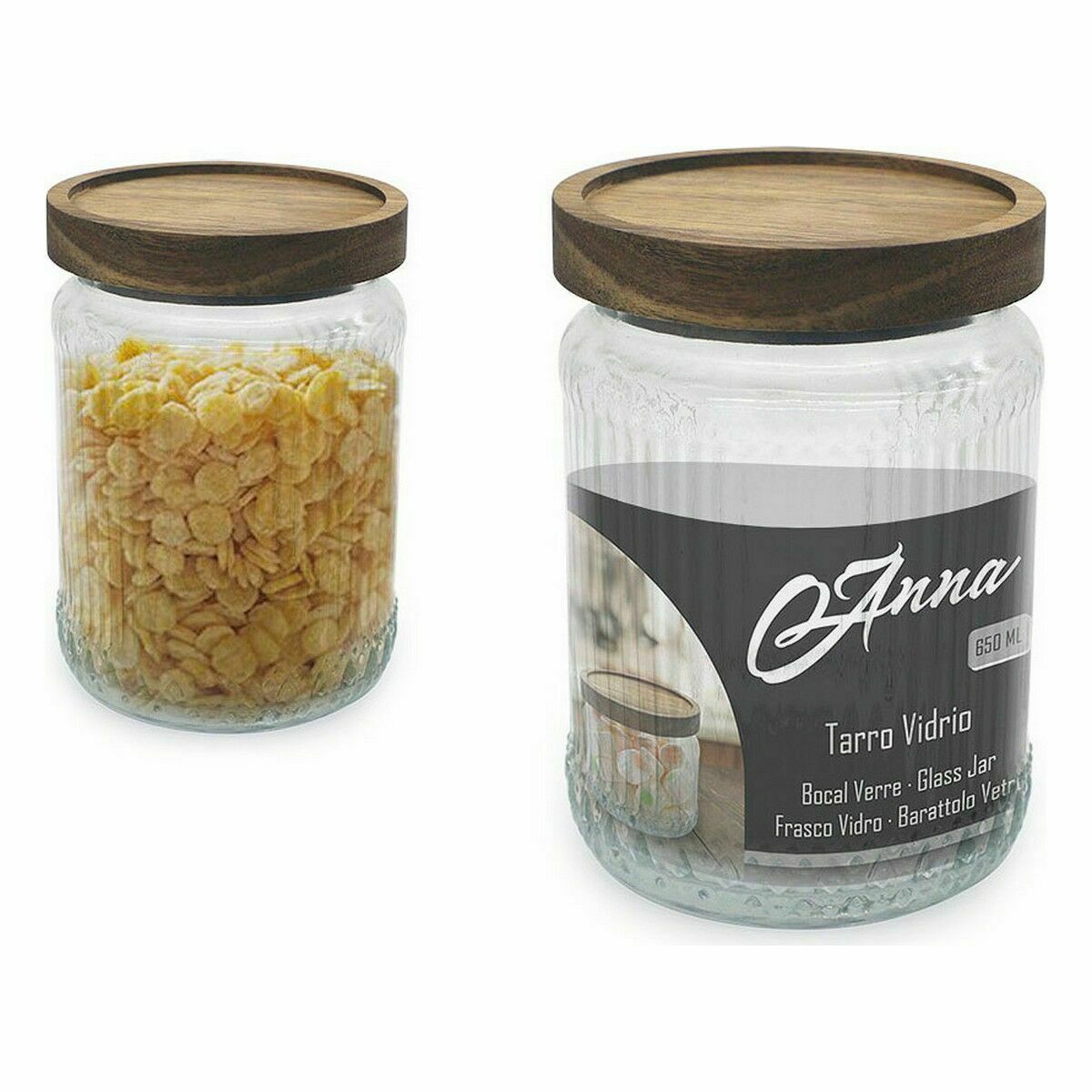 Βάζο Anna Γυαλί 650 ml 10 x 14 cm (12 Μονάδες) Βάζο Anna Γυαλί 650 ml 10 x 14 cm (12 Μονάδες)
