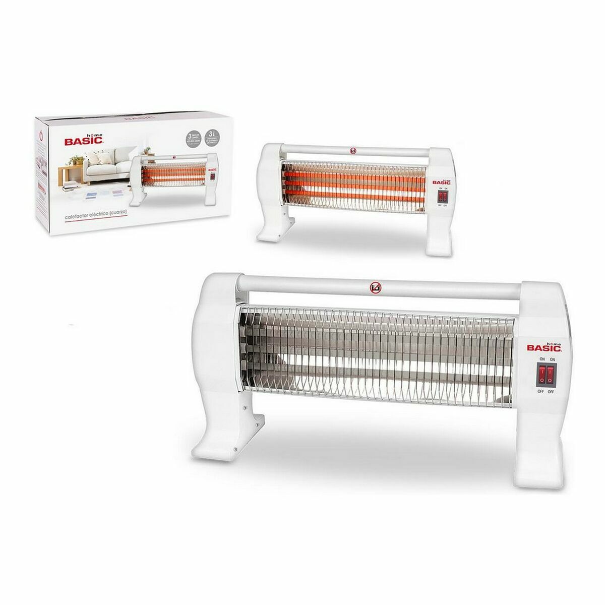 Θερμάστρα Basic Home Electric 600-1200 W 600 W (4 Μονάδες) Θερμάστρα Basic Home Electric 600-1200 W 600 W (4 Μονάδες)