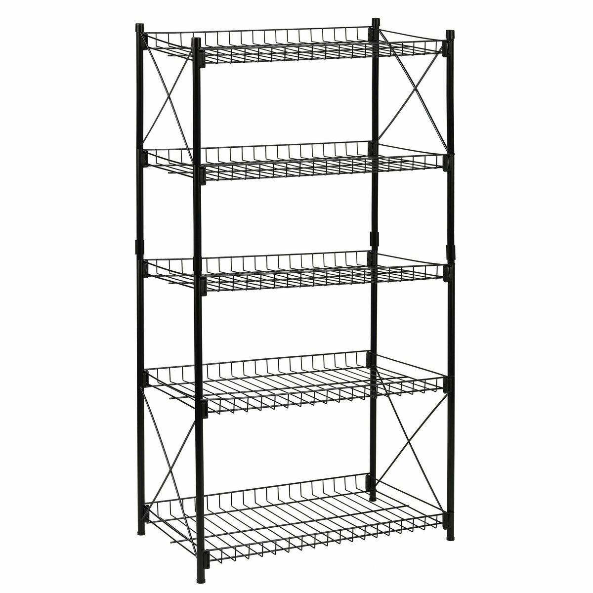 Ράφια Confortime Μέταλλο Μαύρο 52 x 34 x 110 cm (x2) Ράφια Confortime Μέταλλο Μαύρο 52 x 34 x 110 cm (x2)