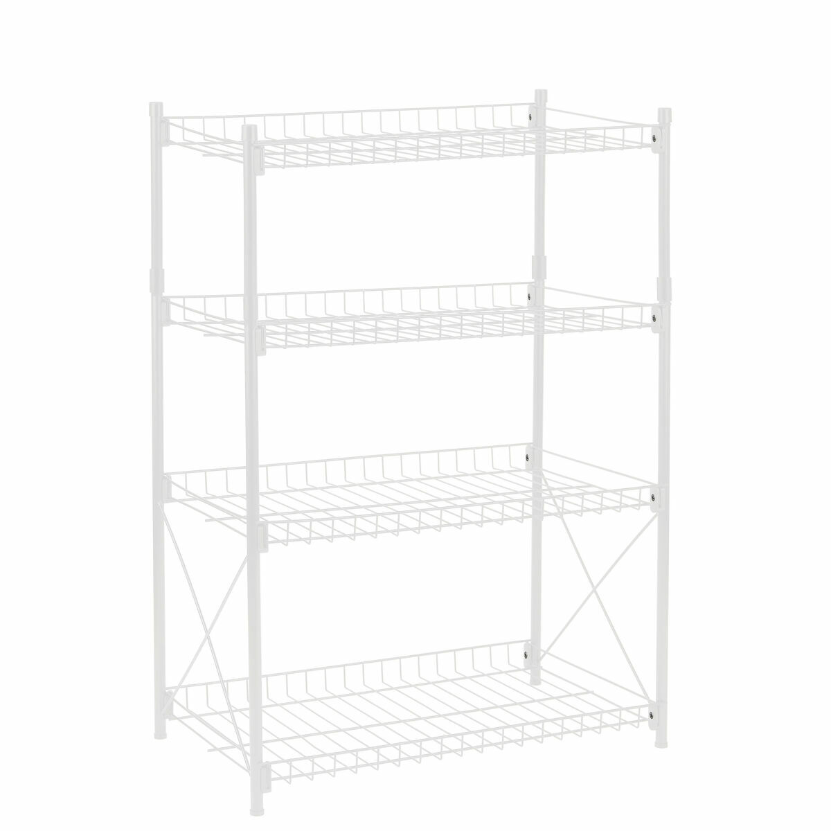 Ράφια Confortime Μέταλλο Λευκό 52 x 34 x 86 cm (x2) Ράφια Confortime Μέταλλο Λευκό 52 x 34 x 86 cm (x2)