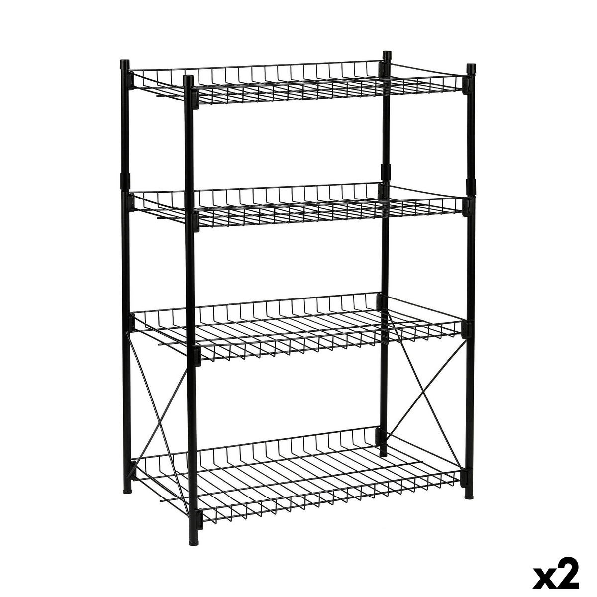 Ράφια Confortime Μέταλλο 52 x 34 x 86 cm (x2) Ράφια Confortime Μέταλλο 52 x 34 x 86 cm (x2)