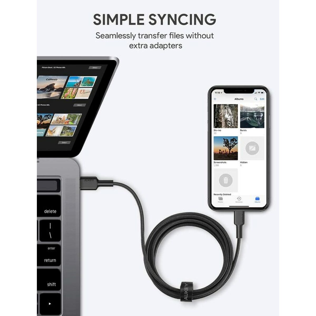 Lightning Καλώδιο Aukey CB-CL03 2 m Lightning Καλώδιο Aukey CB-CL03 2 m
