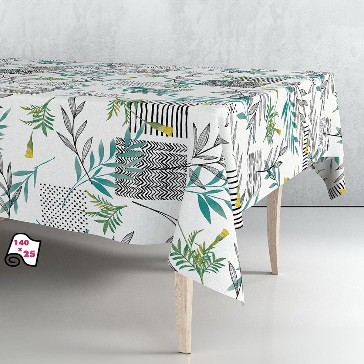 Ρολό τραπεζομάντιλου Exma Mix Καουτσούκ Λευκό 140 cm x 25 m Ρολό τραπεζομάντιλου Exma Mix Καουτσούκ Λευκό 140 cm x 25 m