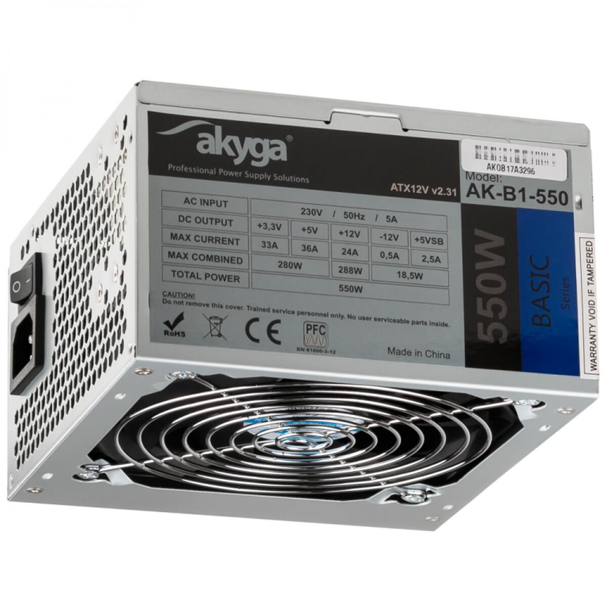 Τροφοδοσία Ρεύματος Akyga AK-B1-550 ATX 550 W Τροφοδοσία Ρεύματος Akyga AK-B1-550 ATX 550 W