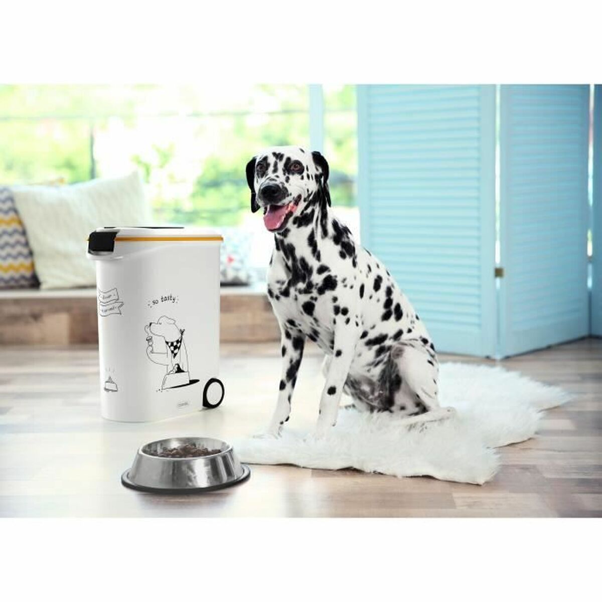 Pet food canister Curver 794096 Με τροχούς Λευκό Πλαστική ύλη 20 kg 54 L 49,3 x 27,8 x 60,5 cm Pet food canister Curver 794096 Με τροχούς Λευκό Πλαστική ύλη 20 kg 54 L 49,3 x 27,8 x 60,5 cm