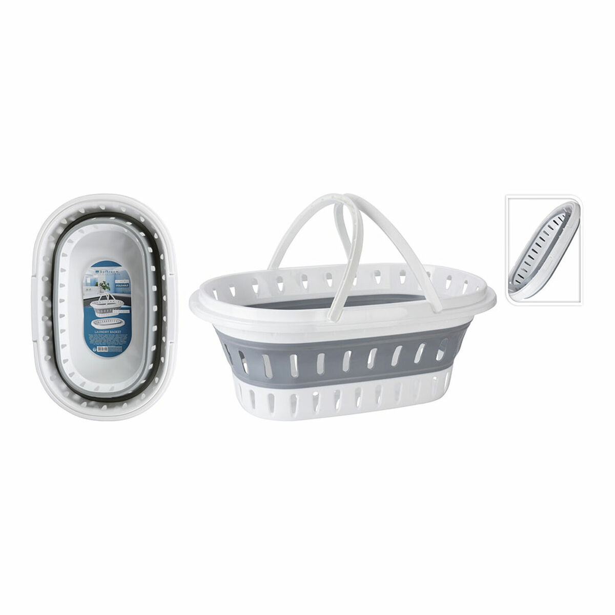 Αναδιπλούμενο Καλάθι για Ρούχα Bathroom Solutions 60 x 40 x 27 cm Αναδιπλούμενο Καλάθι για Ρούχα Bathroom Solutions 60 x 40 x 27 cm