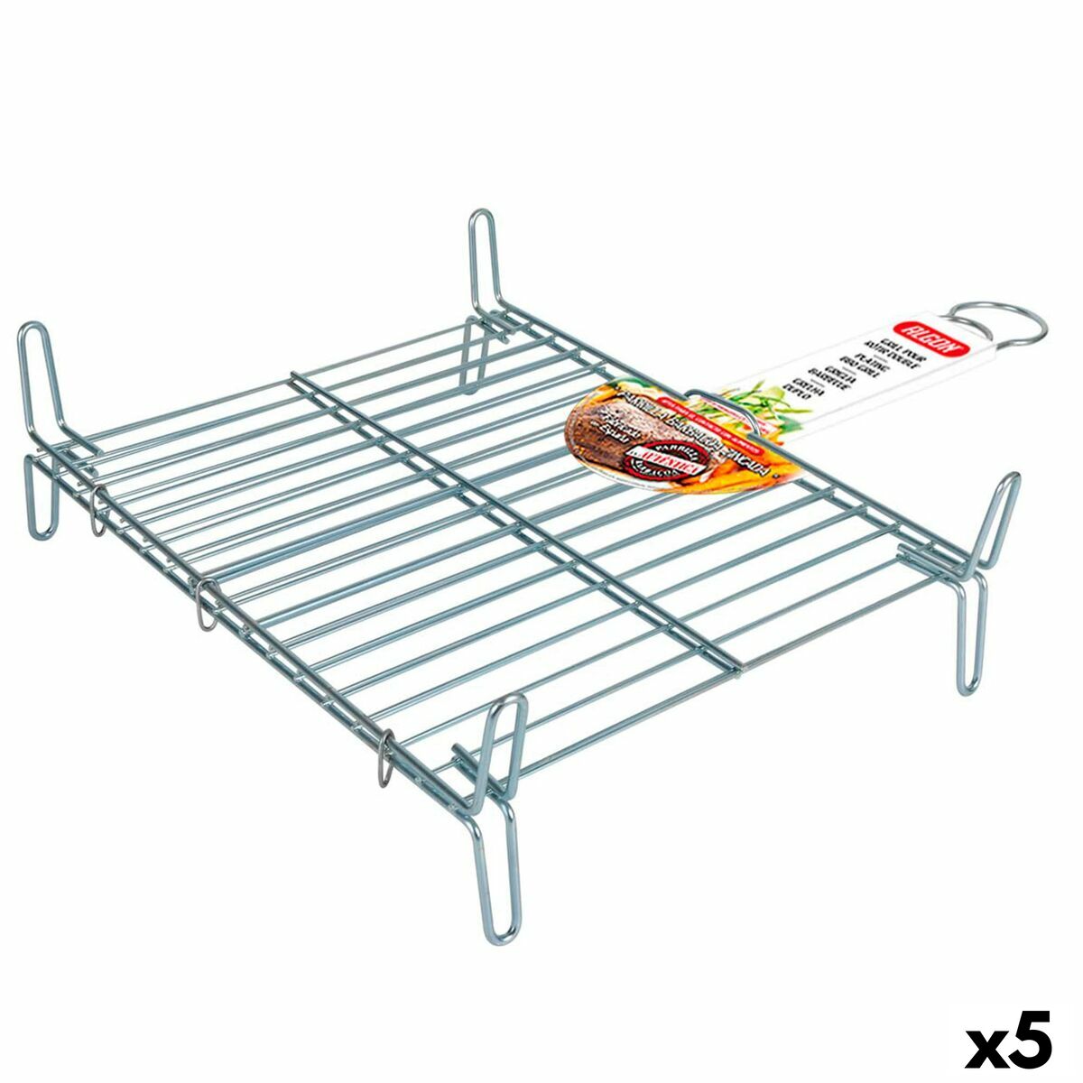 Γκριλ Algon Διπλή Ψευδάργυρο 35 x 40 cm (5 Μονάδες) Γκριλ Algon Διπλή Ψευδάργυρο 35 x 40 cm (5 Μονάδες)