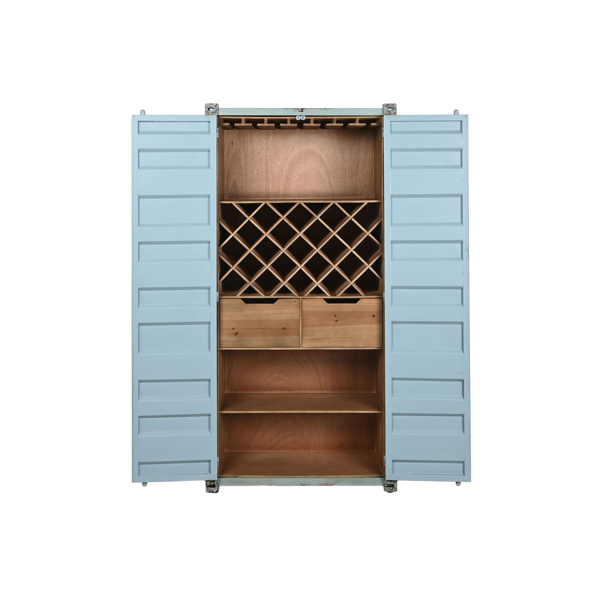 Μπουκαλοθήκη Home ESPRIT Τυρκουάζ Μέταλλο Ξύλο MDF 76,5 x 39,5 x 157,5 cm Μπουκαλοθήκη Home ESPRIT Τυρκουάζ Μέταλλο Ξύλο MDF 76,5 x 39,5 x 157,5 cm