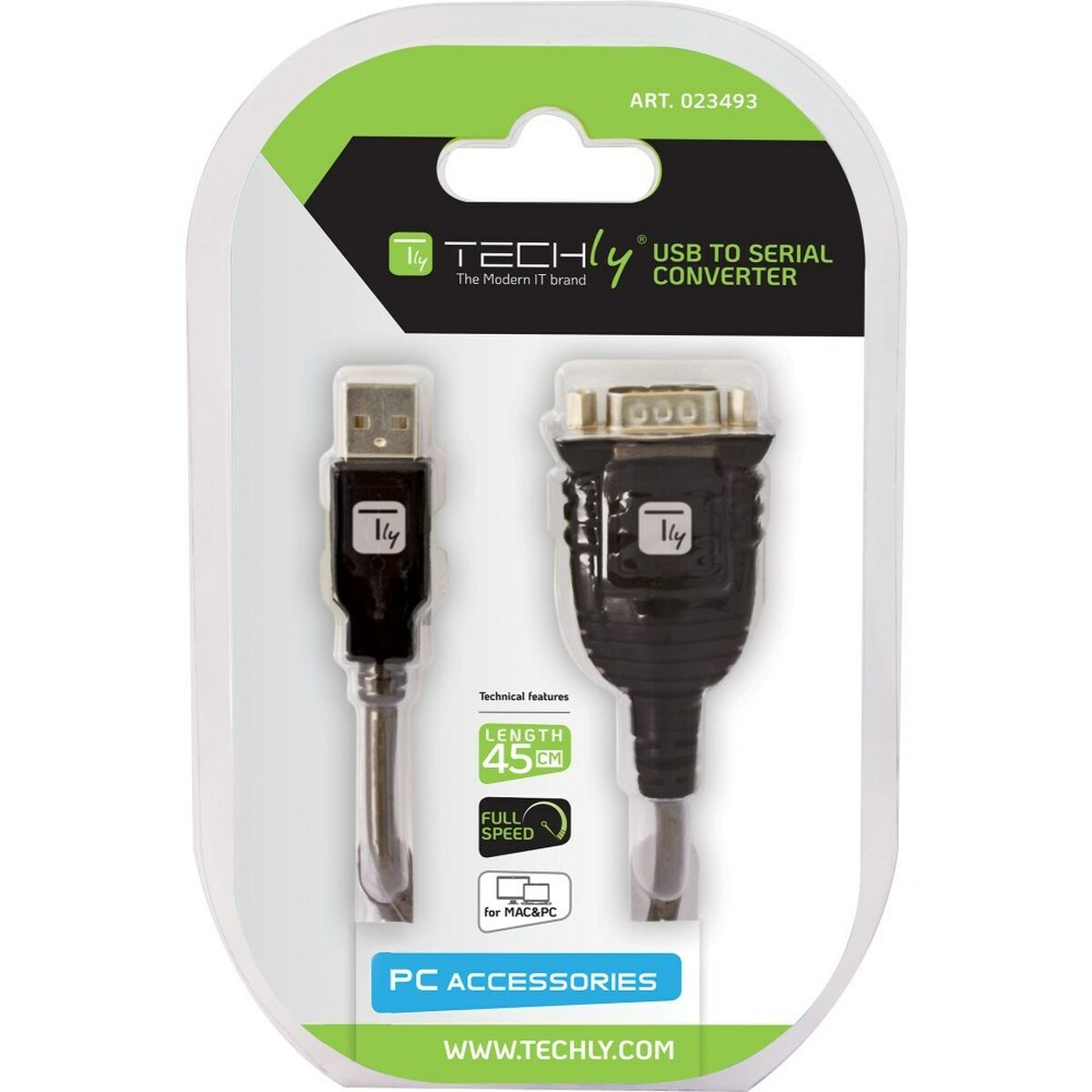 Αντάπτορας USB σε Θύρα Σειράς Techly IDATA USB-SER-2T 45 cm Αντάπτορας USB σε Θύρα Σειράς Techly IDATA USB-SER-2T 45 cm