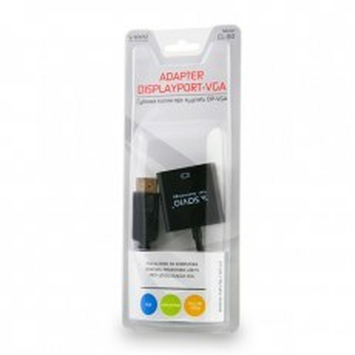 Αντάπτορας DisplayPort σε VGA Savio CL-90 Μαύρο 20 cm