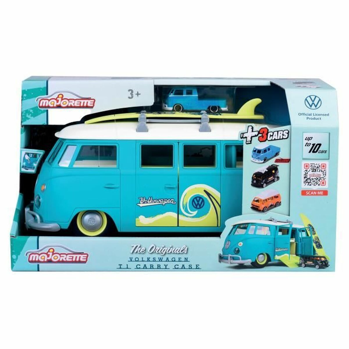 Playset Οχημάτων Majorette Volkswagen T1 Carry Case Μπλε Playset Οχημάτων Majorette Volkswagen T1 Carry Case Μπλε