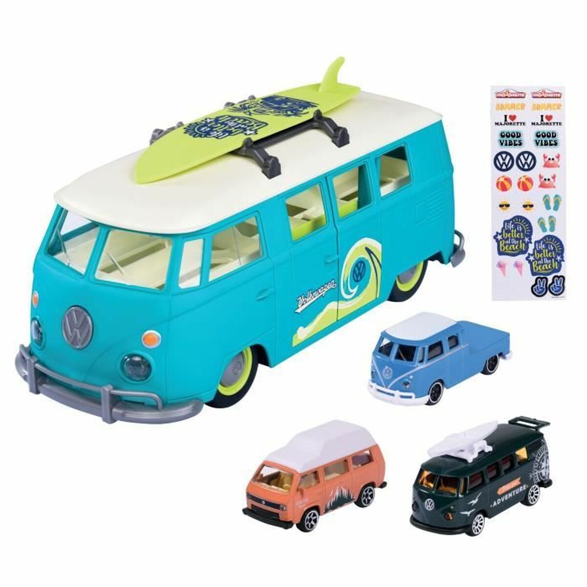 Playset Οχημάτων Majorette Volkswagen T1 Carry Case Μπλε Playset Οχημάτων Majorette Volkswagen T1 Carry Case Μπλε
