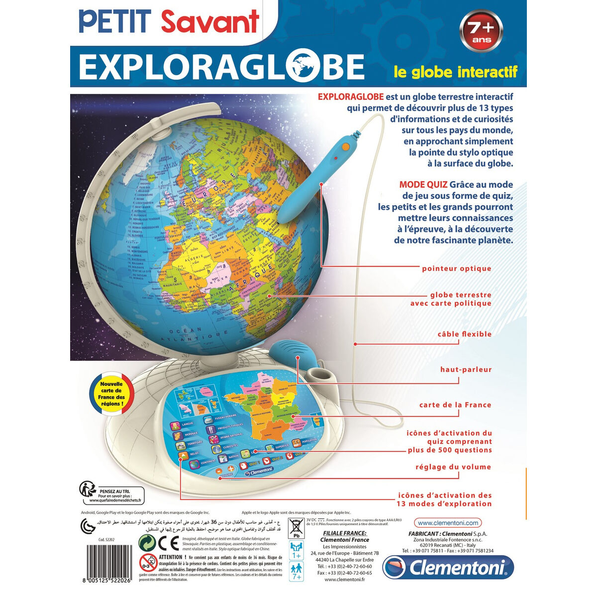 Globe Interactive Clementoni Πλαστική ύλη FR (Δωρεάν Μεταφορικά) Globe Interactive Clementoni Πλαστική ύλη FR (Δωρεάν Μεταφορικά)