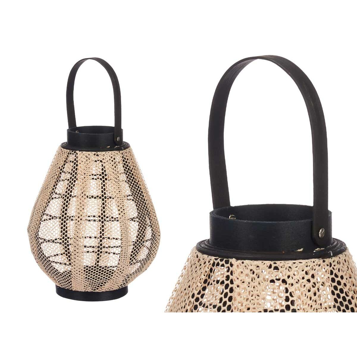 Lanterne Gift Decor D23028S Μαύρο Μπεζ Ξύλο Ύφασμα Γυαλί Lanterne 25 x 30 x 25 cm Με λαβή (x2) Lanterne Gift Decor D23028S Μαύρο Μπεζ Ξύλο Ύφασμα Γυαλί Lanterne 25 x 30 x 25 cm Με λαβή (x2)
