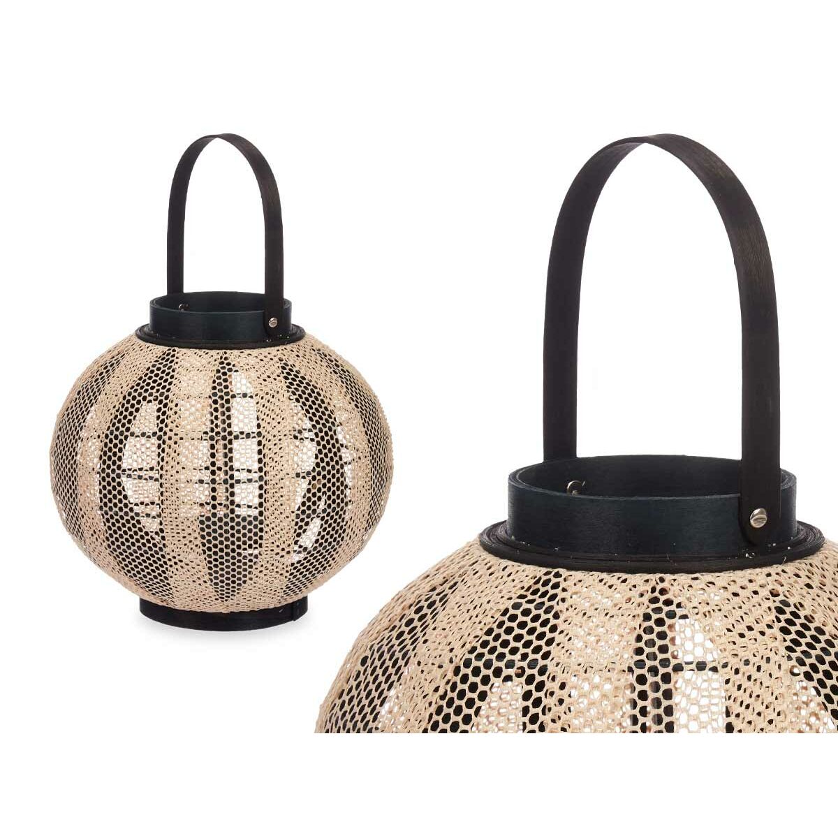 Lanterne Gift Decor D23027S Μαύρο Μπεζ Ξύλο Ύφασμα Γυαλί Lanterne 30 x 30 x 30 cm Με λαβή (x2) Lanterne Gift Decor D23027S Μαύρο Μπεζ Ξύλο Ύφασμα Γυαλί Lanterne 30 x 30 x 30 cm Με λαβή (x2)