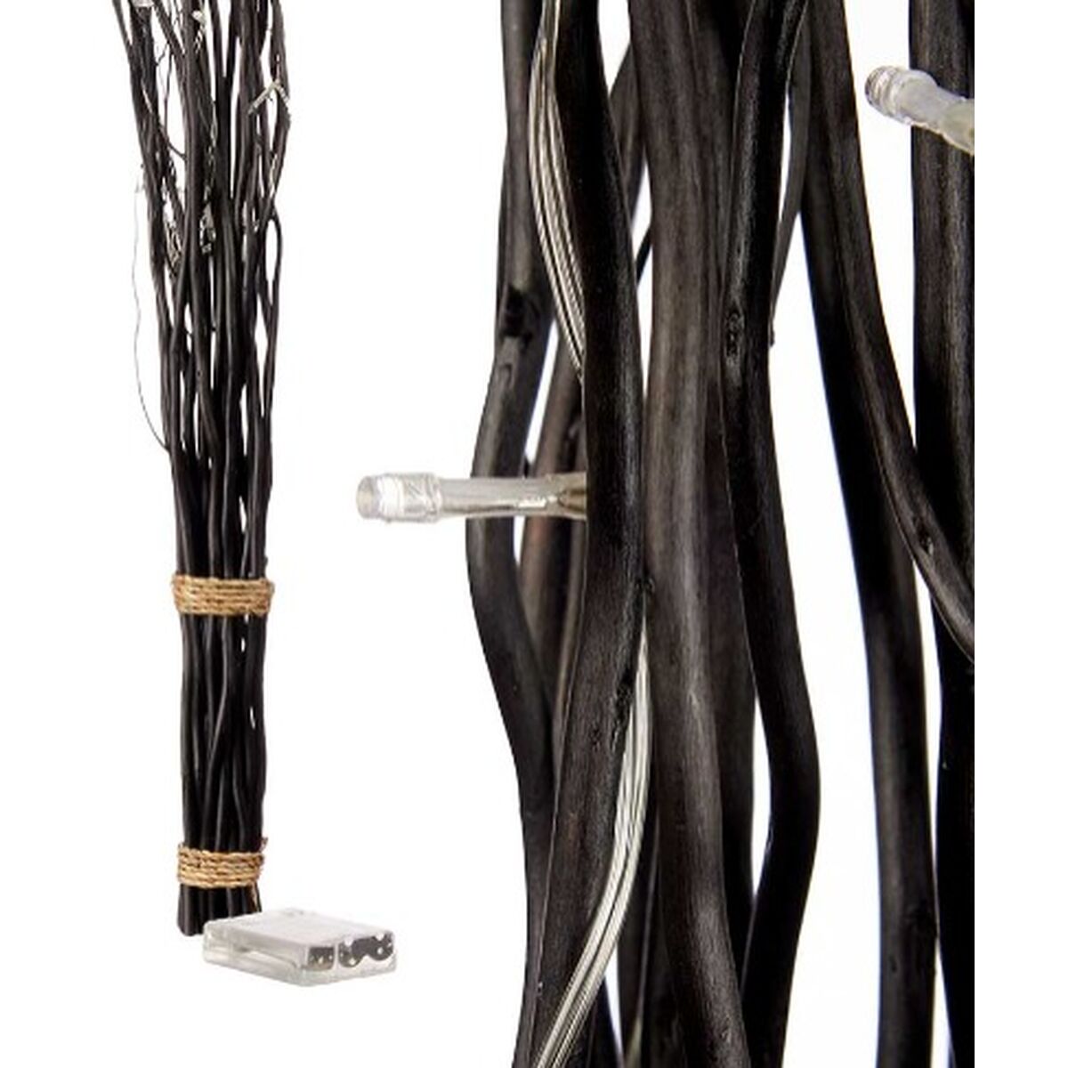 Ανθοδέσμες Gift Decor Μαύρο Ξύλο 7,5 x 120 x 7,5 cm Φως LED (8 Μονάδες)