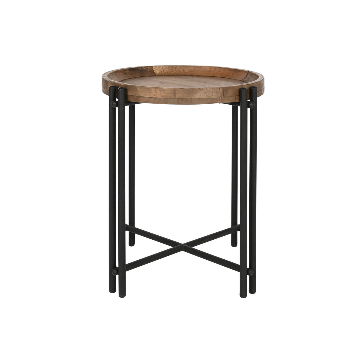 Βοηθητικό Τραπεζάκι Home ESPRIT Ξύλο Μέταλλο 50 x 50 x 60 cm Βοηθητικό Τραπεζάκι Home ESPRIT Ξύλο Μέταλλο 50 x 50 x 60 cm