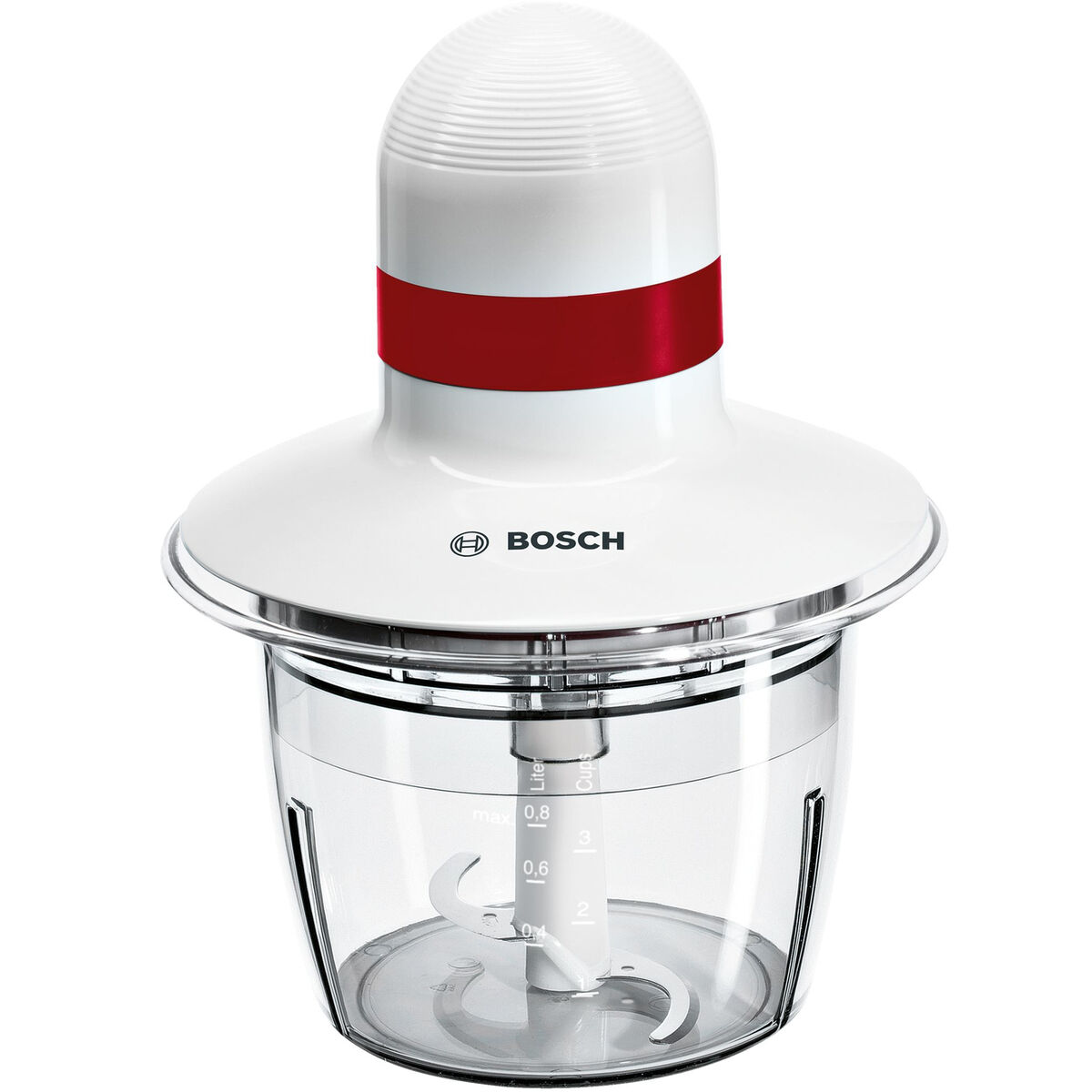 Κρεατομηχανή BOSCH MMRP1000 Λευκό Κόκκινο Ανοξείδωτο ατσάλι 400 W 800 ml 19,5 x 2,5 x 19,5 cm