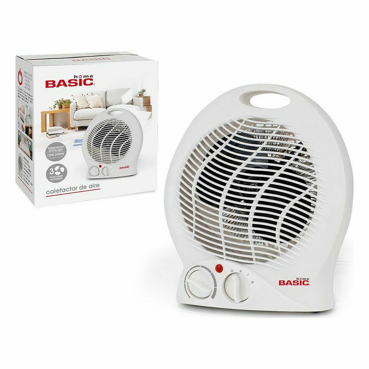 Θερμάστρα Basic Home Λευκό 2000 W (4 Μονάδες) Θερμάστρα Basic Home Λευκό 2000 W (4 Μονάδες)