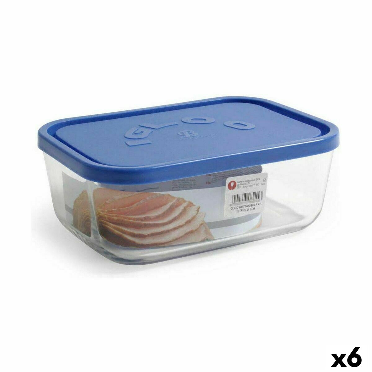 Κυτίο Γεύματος Borgonovo Μπλε Ορθογώνιο 2,3 L (x6) Κυτίο Γεύματος Borgonovo Μπλε Ορθογώνιο 2,3 L (x6)