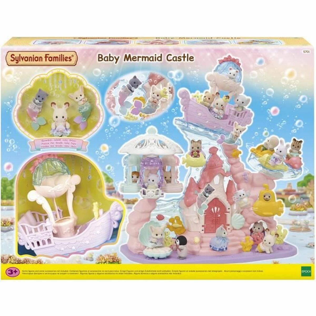 Σετ παιχνιδιών Sylvanian Families Babie Mermaid Castle Πλαστική ύλη (Δωρεάν Μεταφορικά)