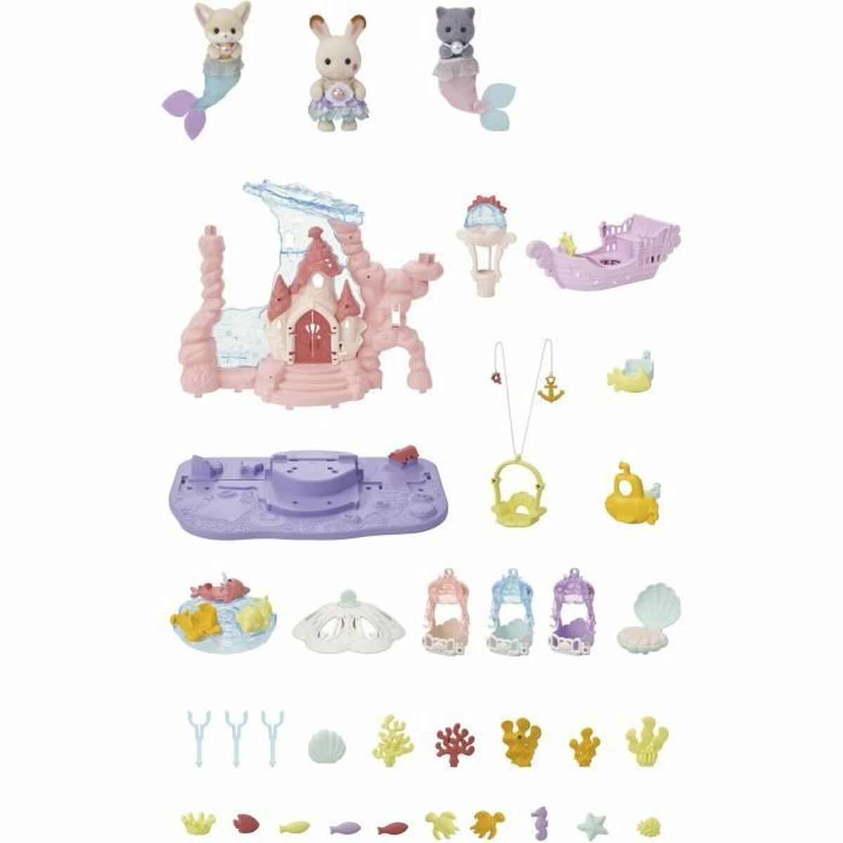 Σετ παιχνιδιών Sylvanian Families Babie Mermaid Castle Πλαστική ύλη (Δωρεάν Μεταφορικά)