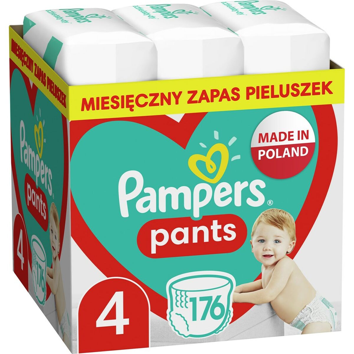 Πανάκια μιας χρήσης Pampers 4 (176 Μονάδες) Πανάκια μιας χρήσης Pampers 4 (176 Μονάδες)