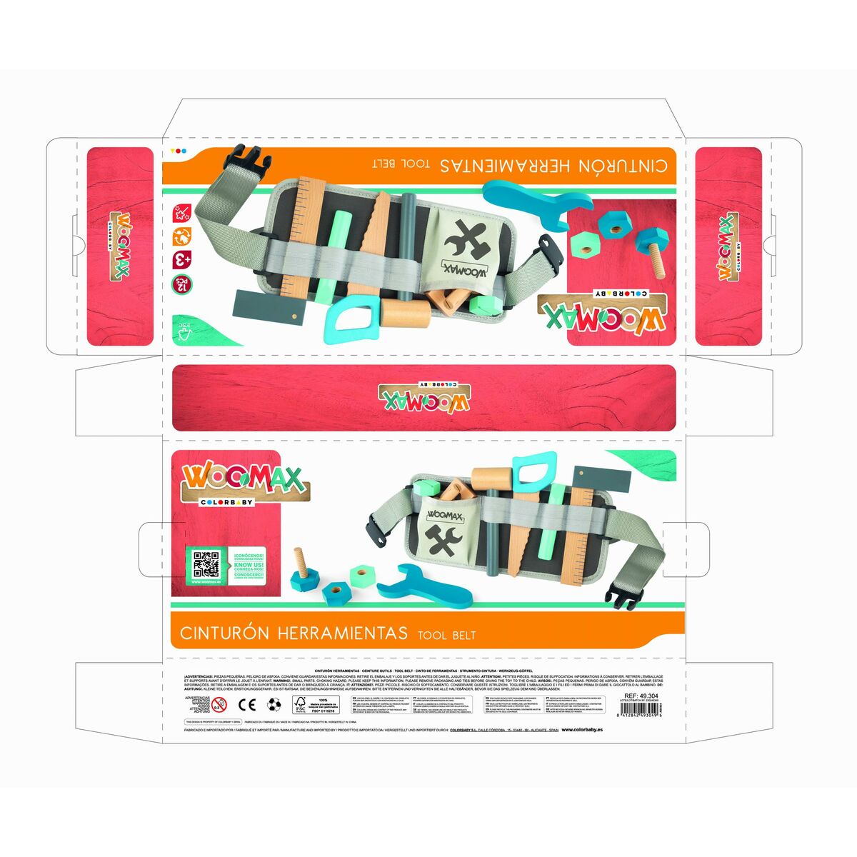 Εργαλεία παιχνιδιών Woomax 12 Τεμάχια 31 x 14 x 2,5 cm x6