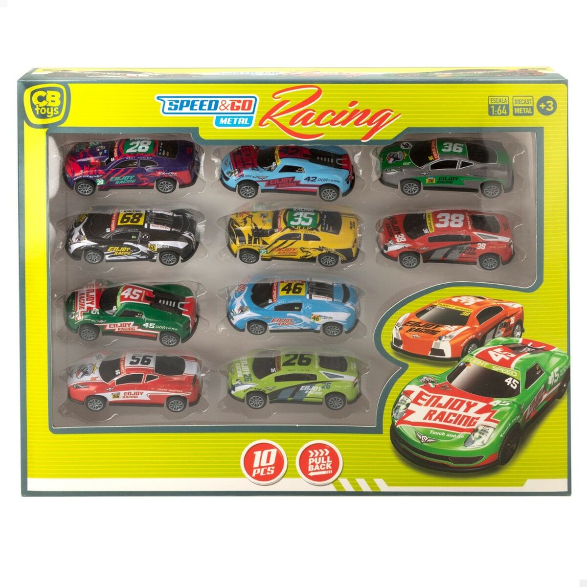Playset Οχημάτων Speed & Go 8 x 2,2 x 3,6 cm (x6)