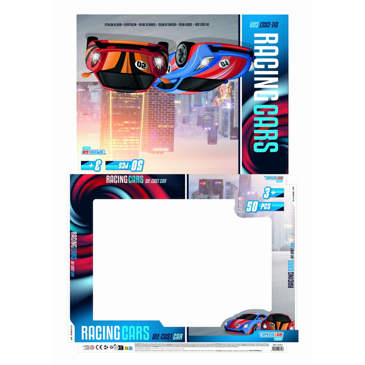 Playset Οχημάτων Speed & Go 7,5 x 2 x 3 cm (x6)