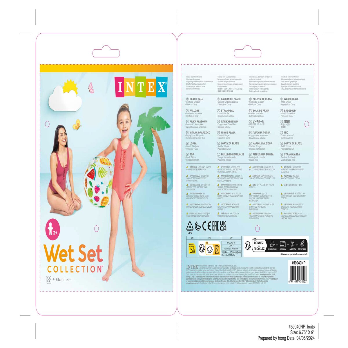 Παραλία μπάλα Intex Ø 51 cm PVC (36 Μονάδες)