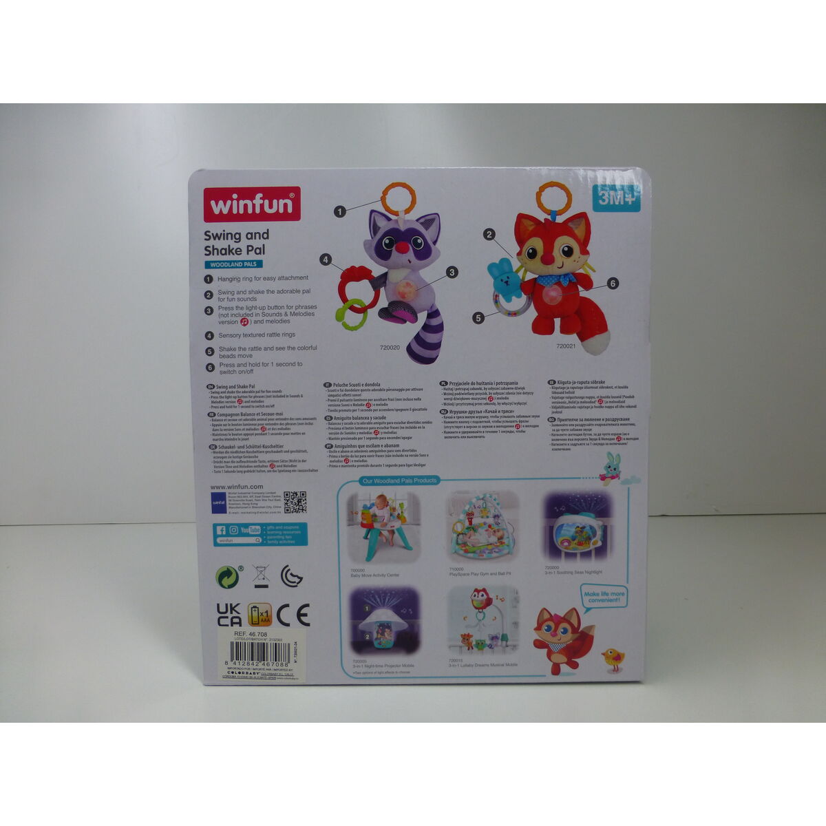 Βελούδινο Παιχνίδι Κουδουνίστρα Winfun Αλεπού 13,5 x 26,5 x 7,5 cm (x6)