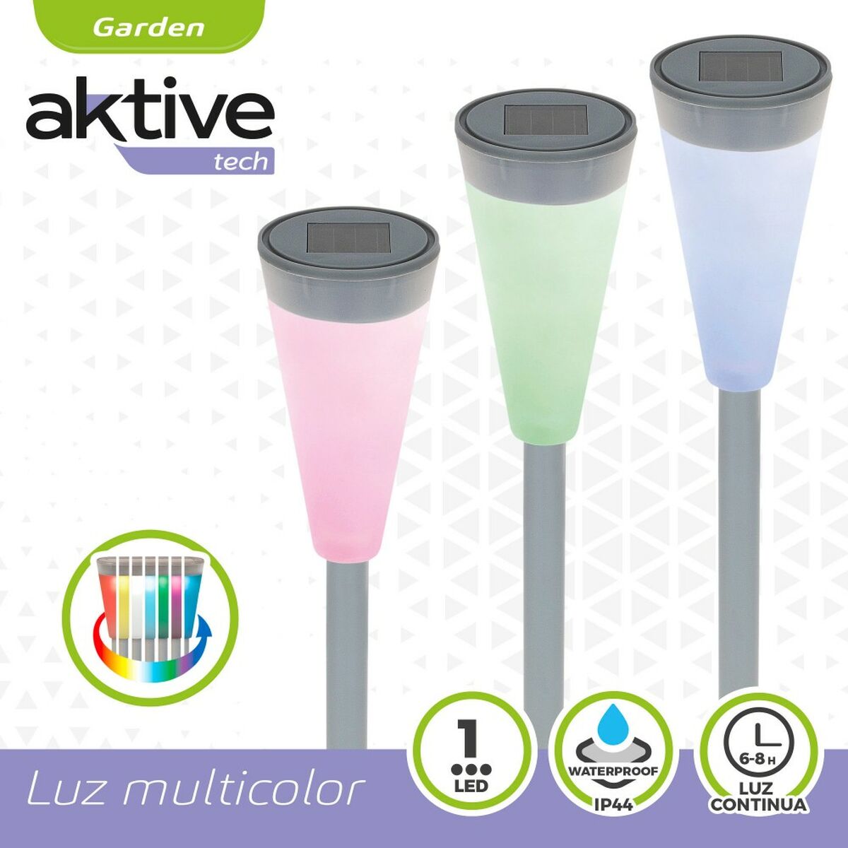 Ηλιακό κοχύλι κήπου Aktive Πλαστική ύλη 6,7 x 39 x 6,7 cm (24 Μονάδες)